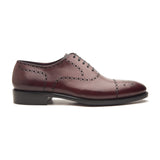 Constello, True Seamless | Faux Cap-toe Semi Brogue, Hand Welted - Bordeaux Calf Crust