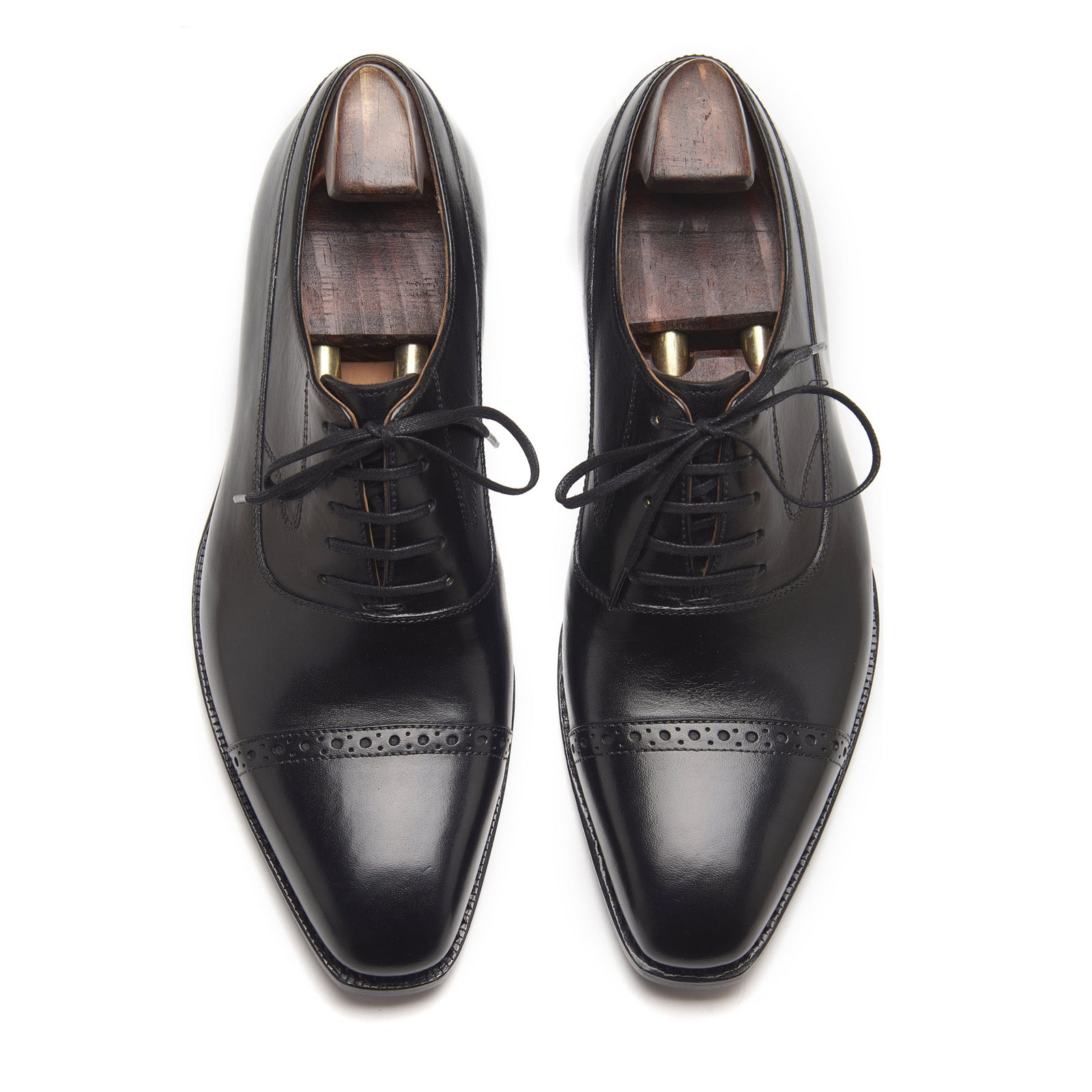 Richie, Quarter Brogue Balmoral - Black | Hand Welted