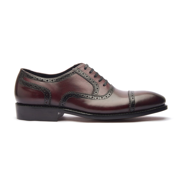 Marcus, Quarter Brogue - Bordeaux | Hand Welted | Patina Collection