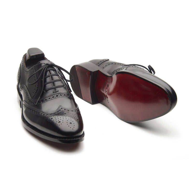 Brogue Black Box Calf Oxford Shoes | Goodyear Welted Hand Made Oxford Dress Shoes | Formal Men Shoes | The Classics 43