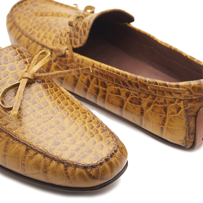 Edsel, Driving Shoes - Faux Crocodile Tan | Blake Stitched | Summer Classics