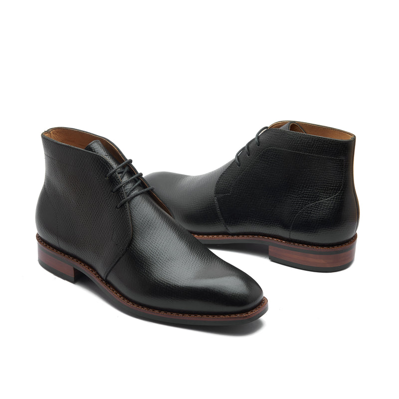 McClure, Chukka Boot - Black Hatch-grain | New Age