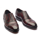 Marcus, Quarter Brogue - Bordeaux | Hand Welted | Patina Collection