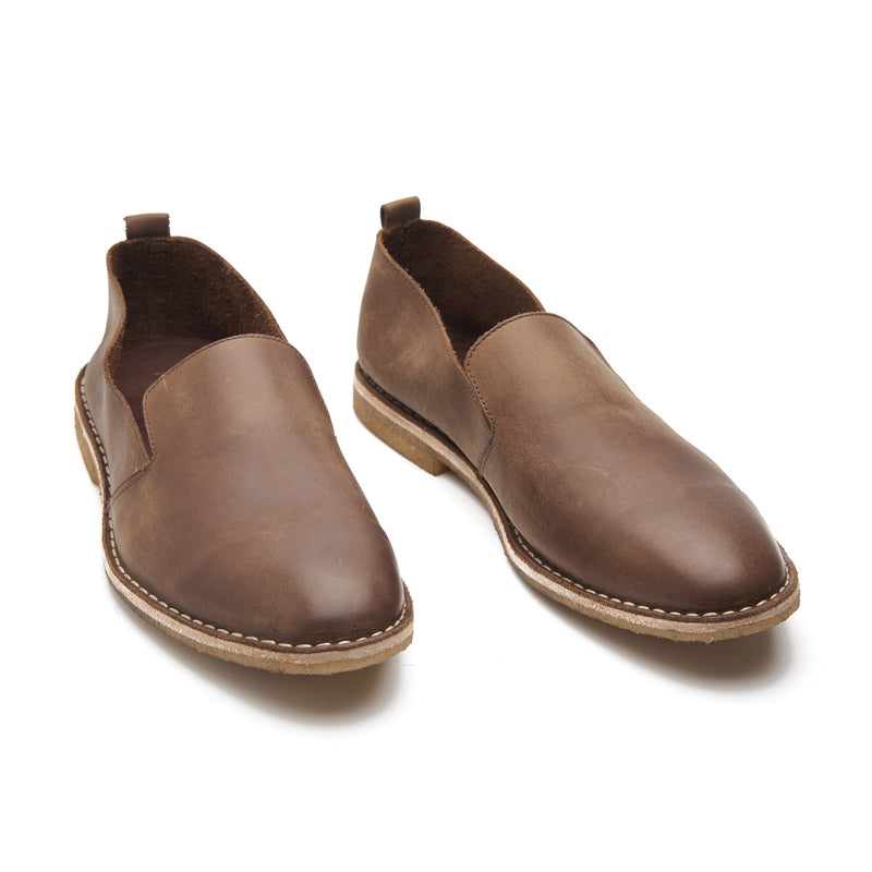 Travers, All in One Slipon - Pullup Brown | Stitch Down | Summer Classics