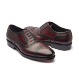 Marcus, Quarter Brogue - Bordeaux | Hand Welted | Patina Collection