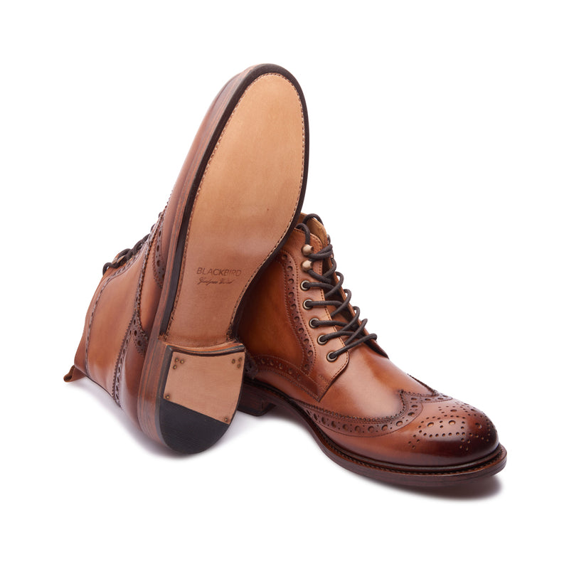 Montero, Wingtip Derby Boot - Cognac | Storm Welt | Classics Collectio â BLKBRD SHOEMAKER | HAND