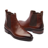 Destrier, Chelsea Boot - Cognac Hatchgrain | Hand Welted Contemporary Classics