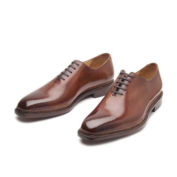 Romanoff-X, Whole-cut Oxford - Antique Tan | Novegese Stitch | Contemporary Classics